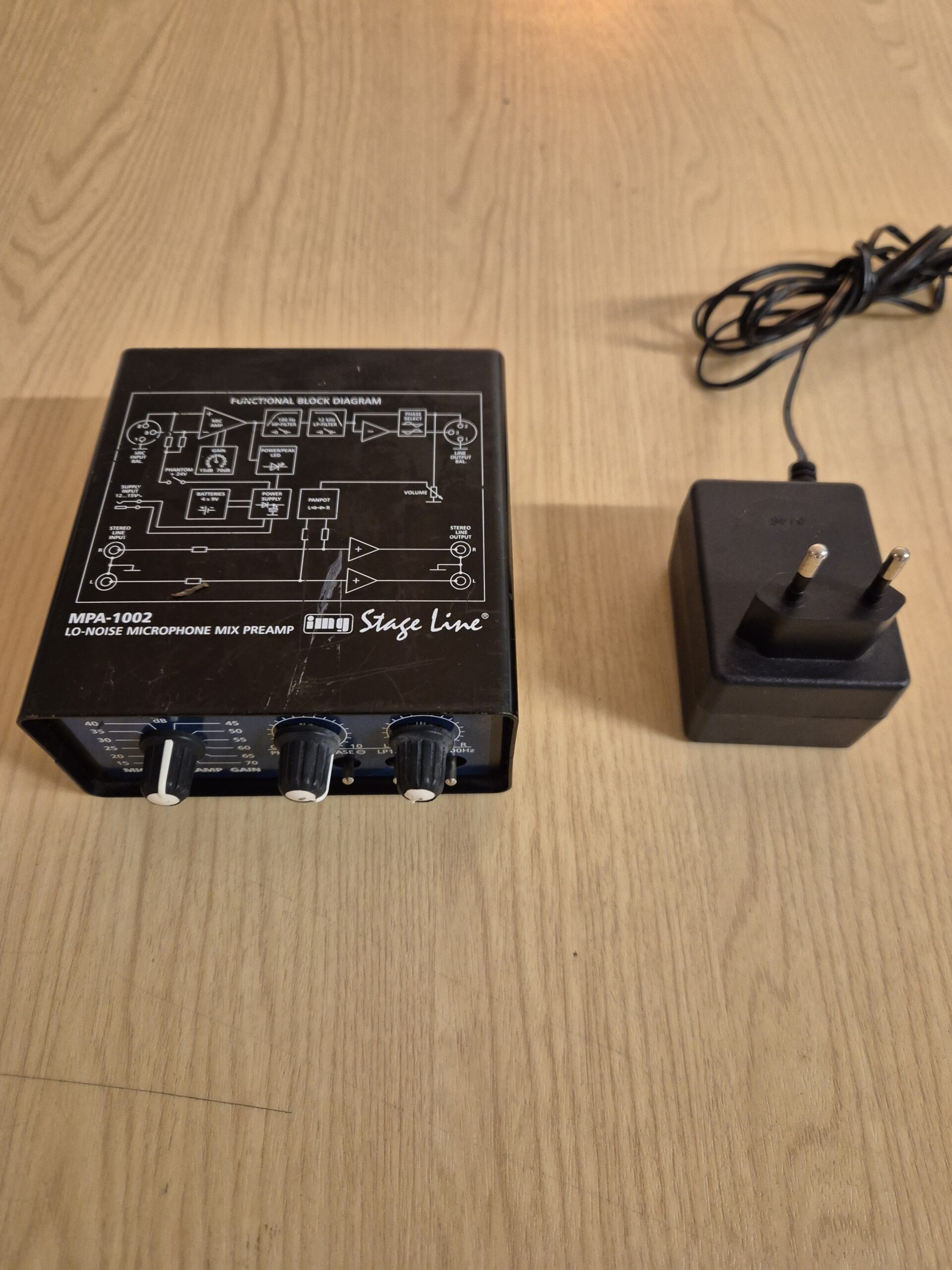 IMG STAGELINE MPA-102 (1002) 1-Ch. Mic preamp (2e hands) - Afbeelding 2