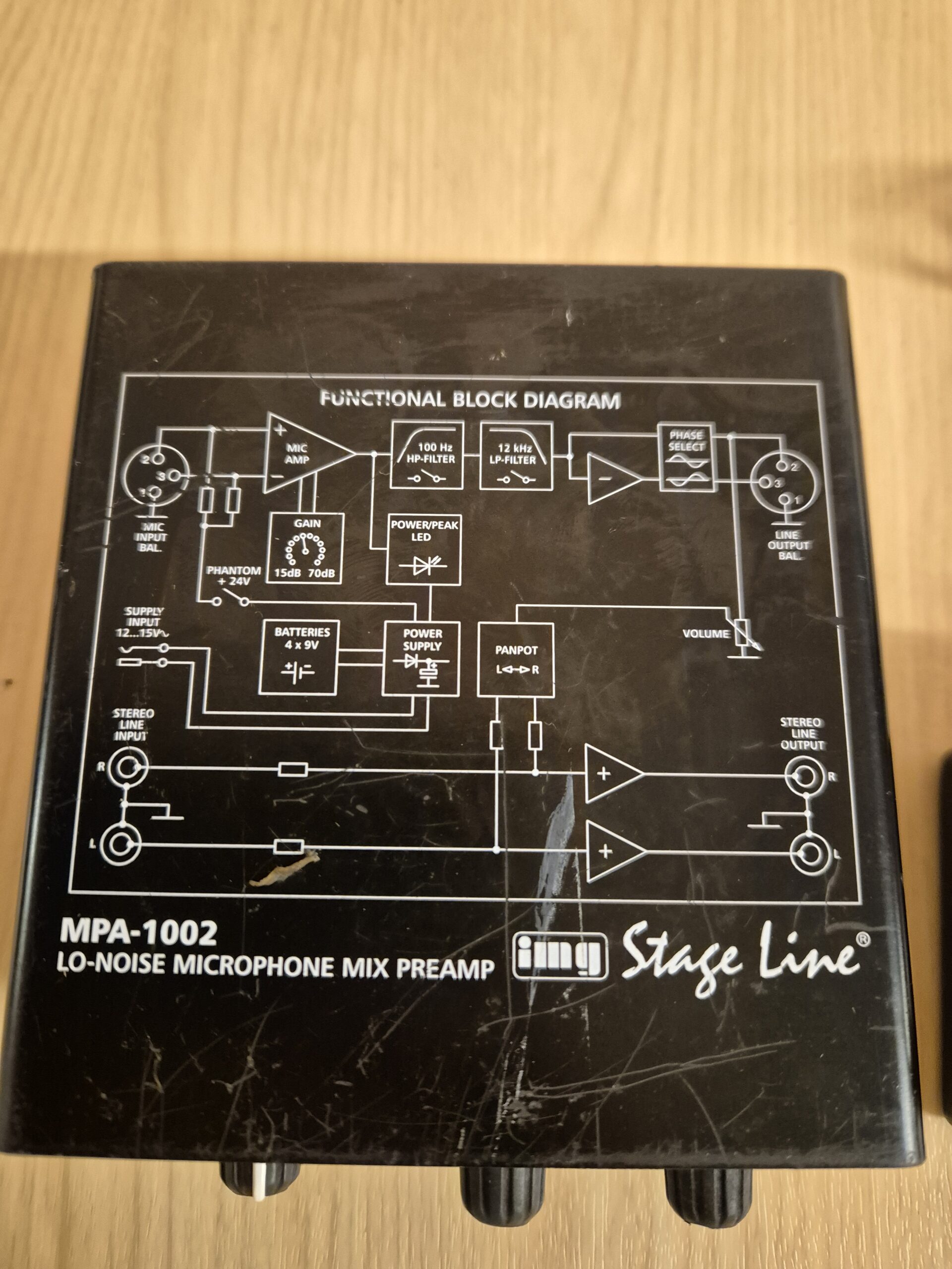 IMG STAGELINE MPA-102 (1002) 1-Ch. Mic preamp (2e hands) - Afbeelding 4