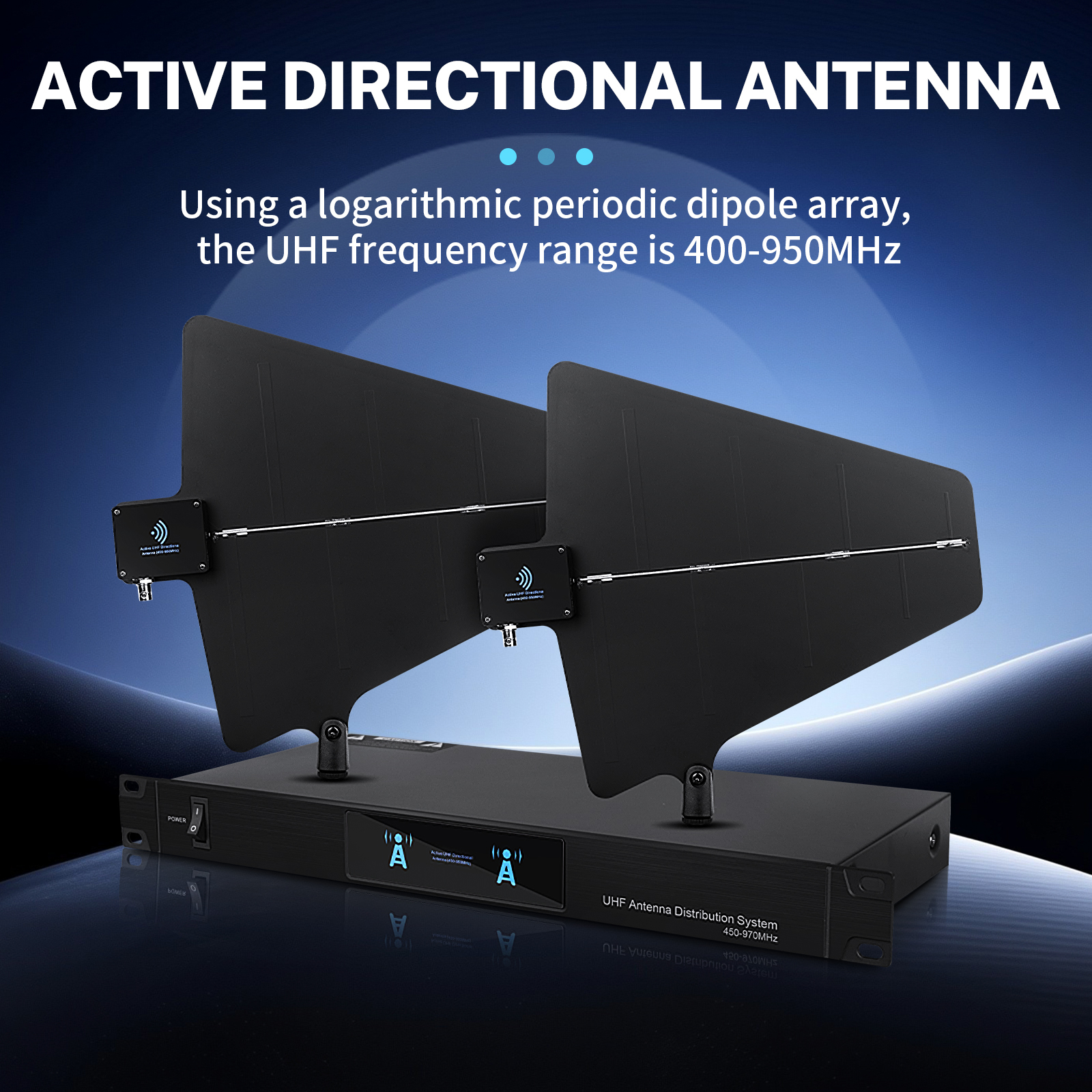 Draadloze Microfoon Antenne Versterker Signaalverdeler Antenne Distributiesysteem 400mhz-1ghz (b-stock) - Afbeelding 6