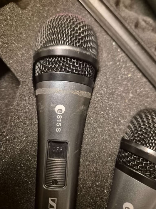 3x sennheiser microfoon in koffer (2e hands) - Afbeelding 2