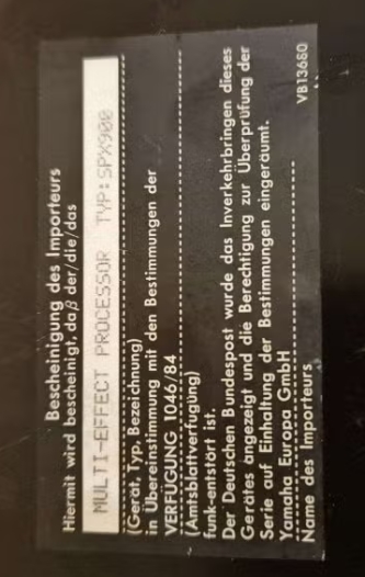 Yamaha SPX900 (2e hands) - Afbeelding 5